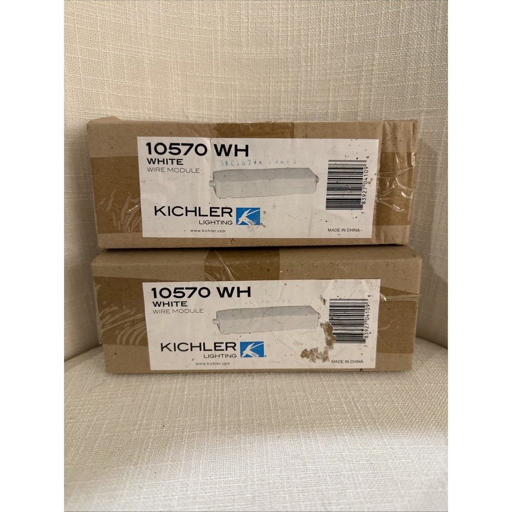 NEW - Kichler 10570 WH Wire Module Box for Cabinet‎ Lighting WHITE